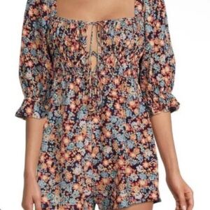 Summery floral M romper free people